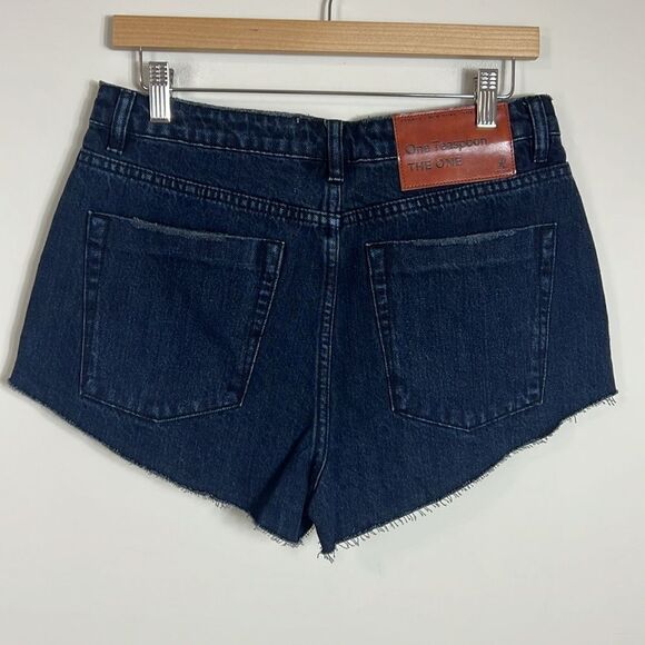 NWT One Teaspoon Cheeky Cut Off Denim Shorts Dark Wash Size 29 - Picture 10 of 12